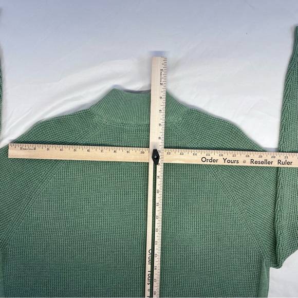 Fynch-Hatton Sweater Adult Medium Green Quarter Zip Long Sleeve Knit Preppy Men - Picture 12 of 16